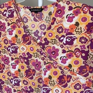 Fall colored scrub top
